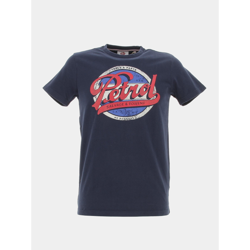 T-shirt logo print bleu marine garçon - Petrol Industries