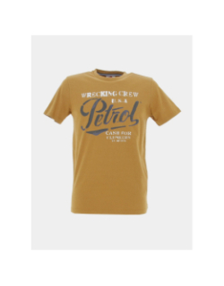 T-shirt print logo marron homme - Petrol Industries