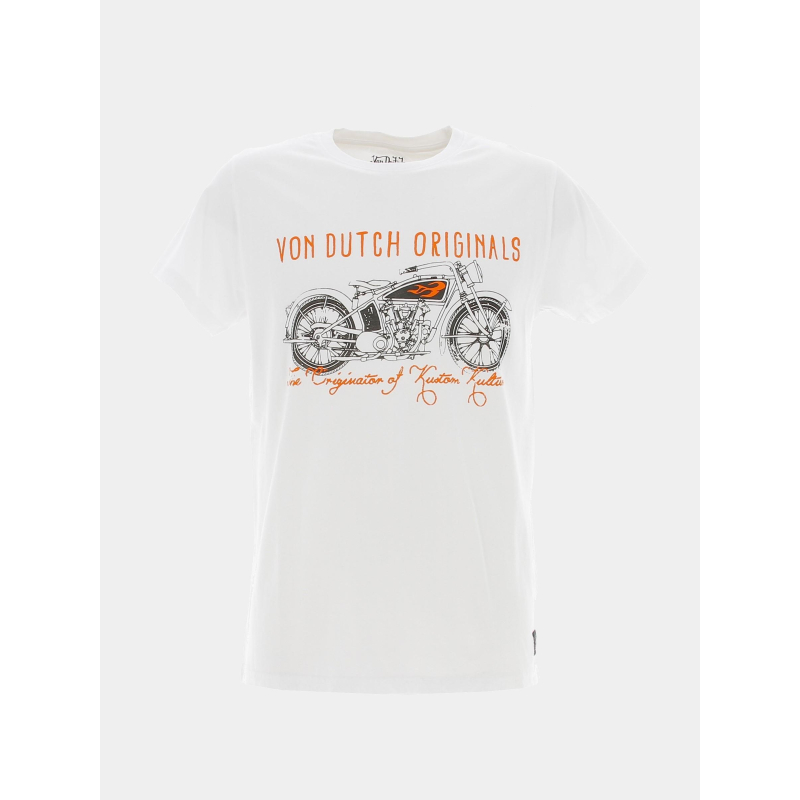 T-shirt regular originals moto blanc homme - Von Dutch