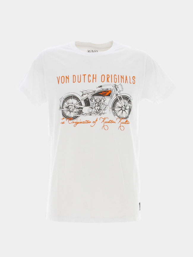 T-shirt regular originals moto blanc homme - Von Dutch