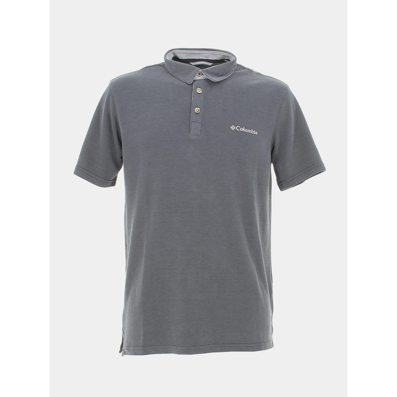 Polo nelson point gris anthracite homme - Columbia