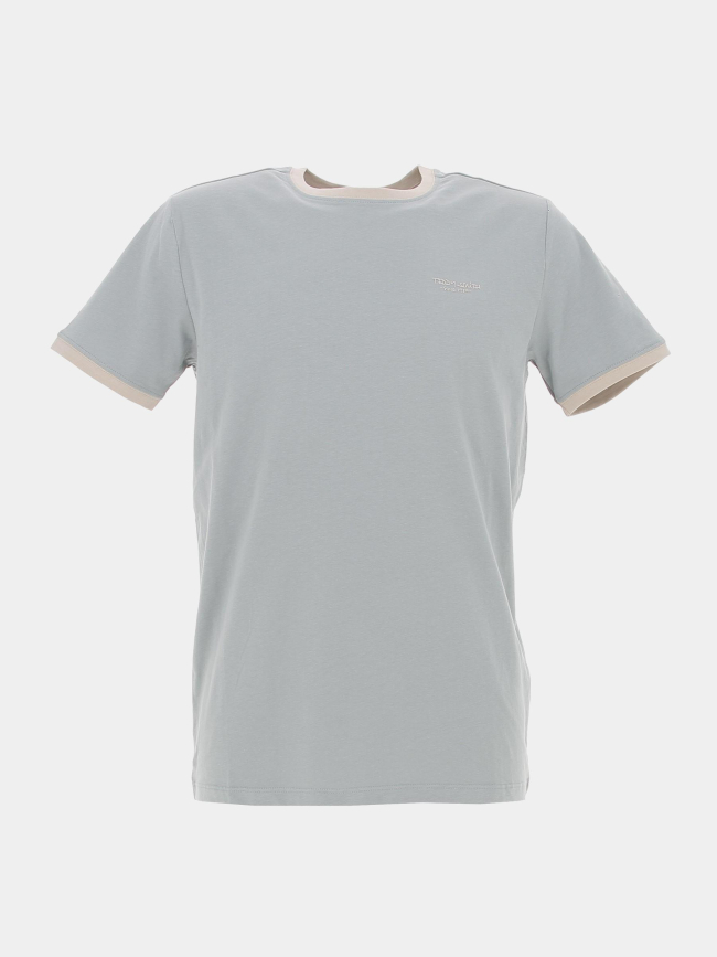 T-shirt logo the tee beige bleu homme - Teddy Smith