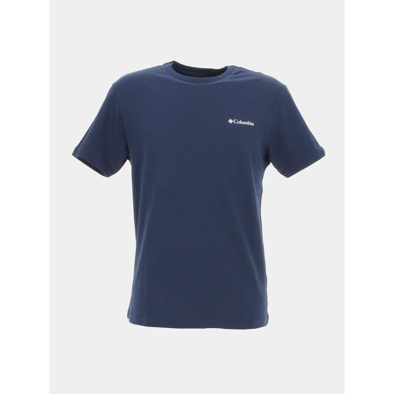 T-shirt basic petit logo bleu marine homme - Columbia