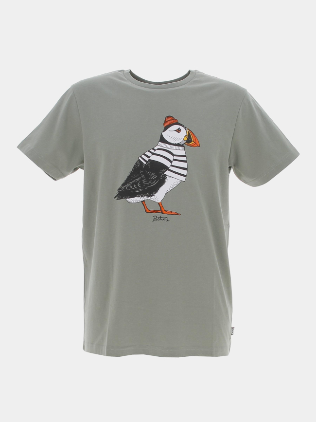 T-shirt climate change pockhan oiseau kaki homme - Picture