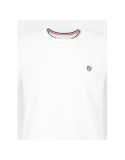 T-shirt tricolore trouve blanc homme - Benson & Cherry