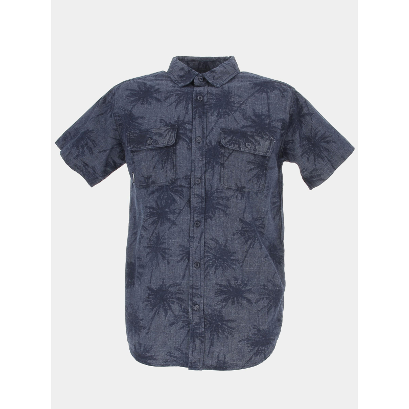 Chemise manches courtes palmir bleu homme - Treeker 9