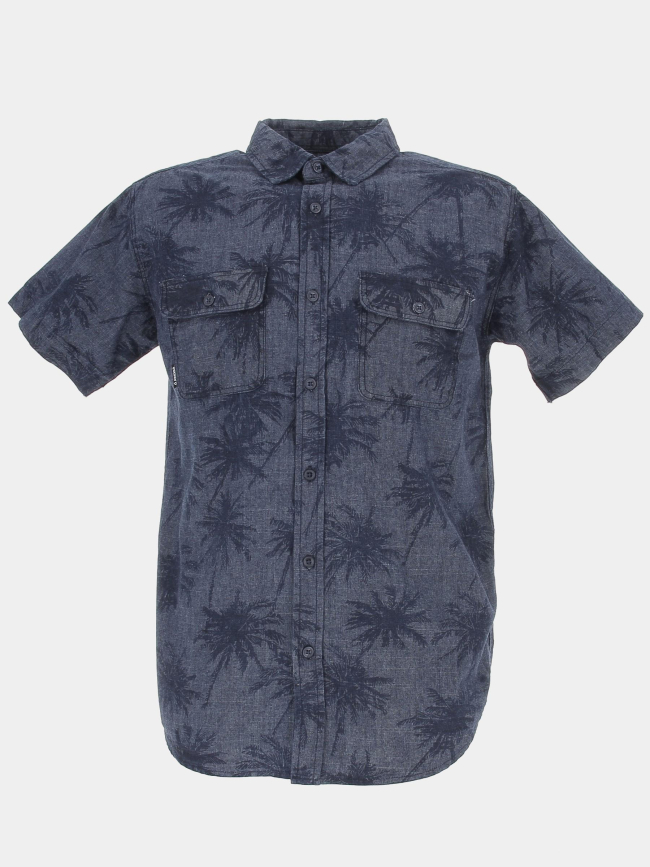 Chemise manches courtes palmir bleu homme - Treeker 9