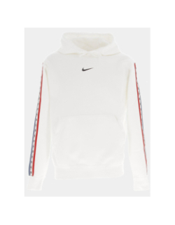 Sweat à capuche repeat logo blanc homme - Nike