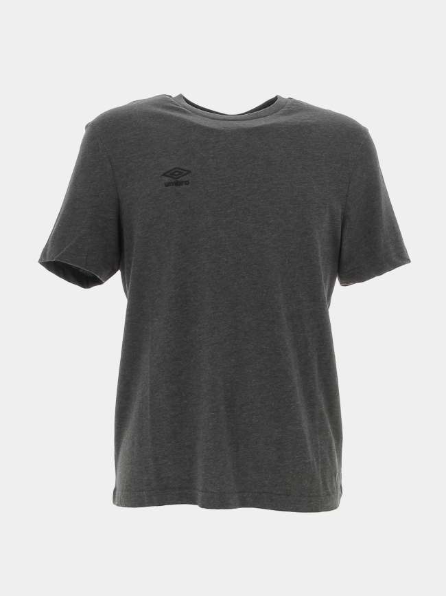 T-shirt logo brodé gris anthracité chiné homme - Umbro