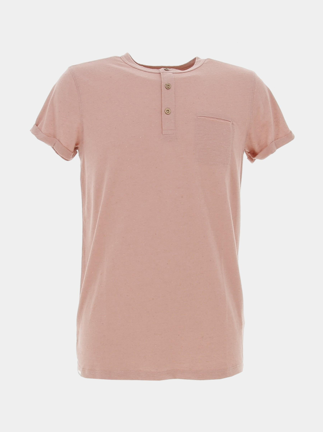 T-shirt en lin gin tonic rose homme - Deeluxe