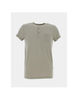 T-shirt en lin gin tonic kaki homme - Deeluxe