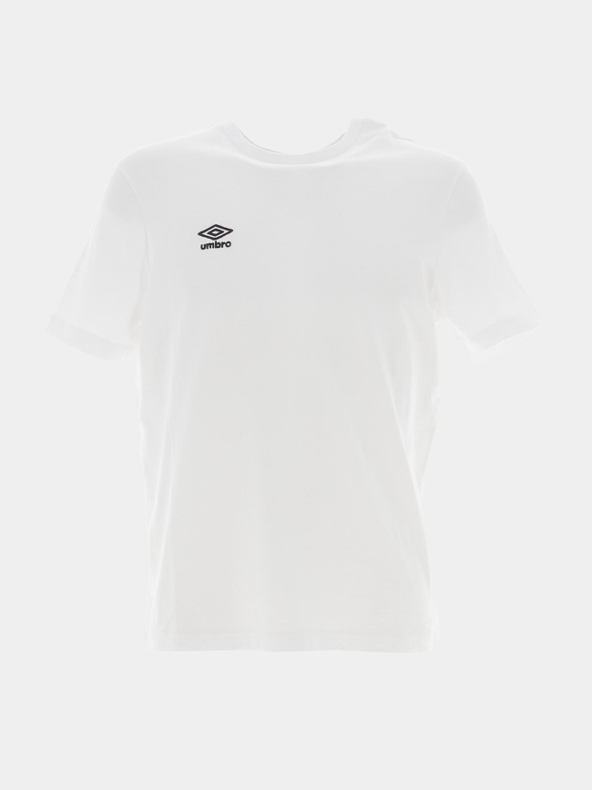 T-shirt uni logo brodé blanc homme - Umbro