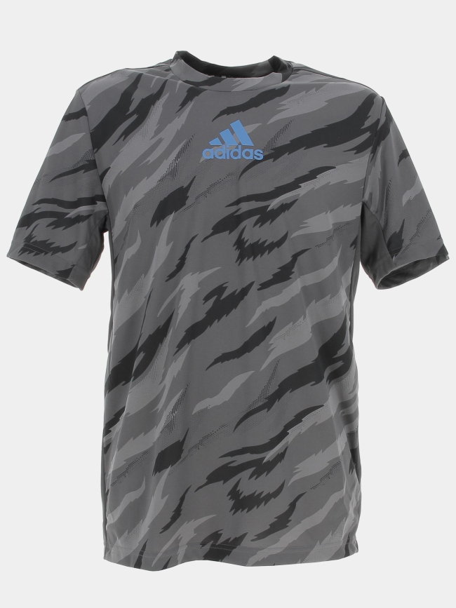 T-shirt de sport camouflage gris homme - Adidas