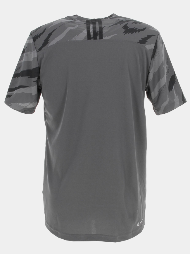 T-shirt de sport camouflage gris homme - Adidas