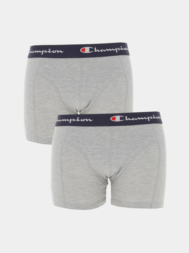 Pack 2 boxers authentic gris homme - Champion