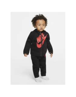 Ensemble jogging sweat zippé futura noir rouge enfant - Nike