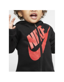 Ensemble jogging sweat zippé futura noir rouge enfant - Nike