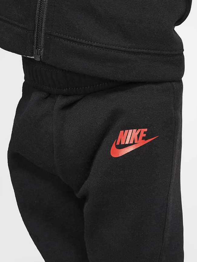 Ensemble jogging sweat zippé futura noir rouge enfant - Nike