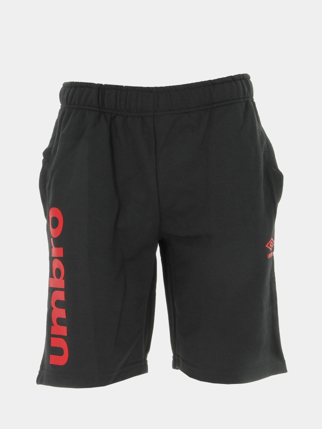 Short jogging logo rouge noir homme - Umbro