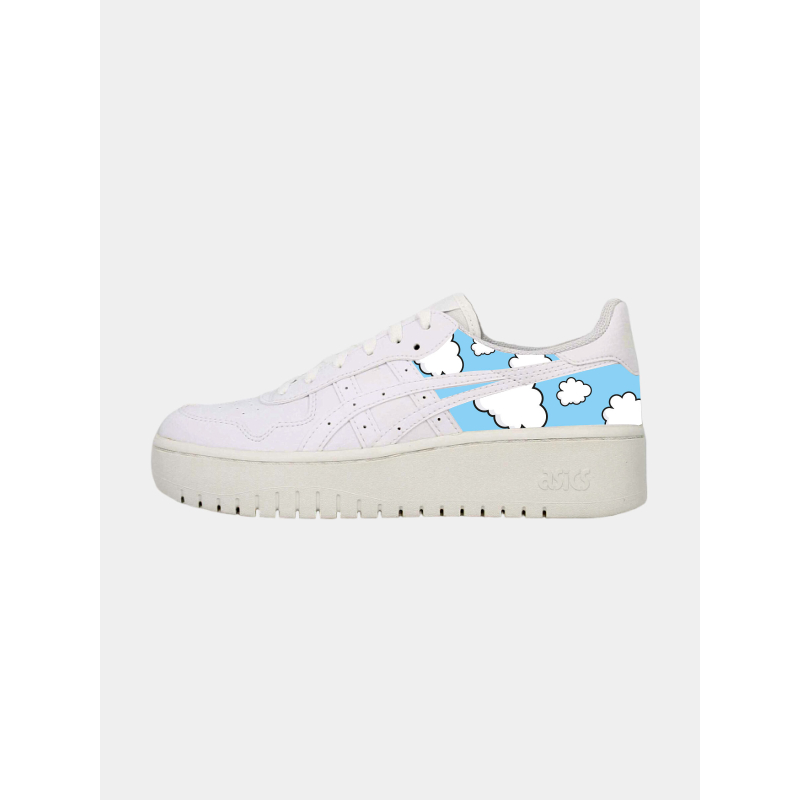 Japan baskets plateforme custom nuage coté blanc femme - Asics