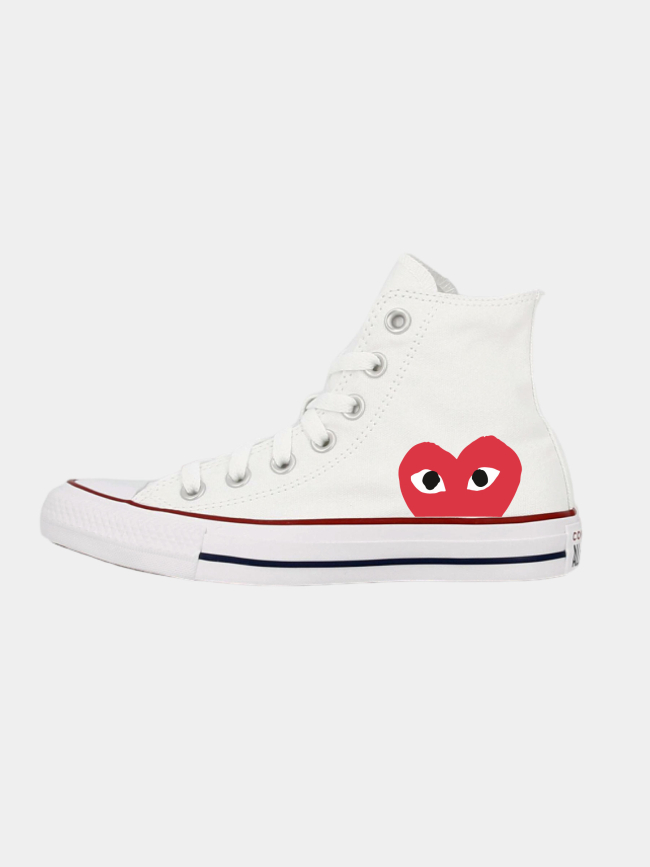 Converse montantes chuck taylor all star custom coeur blanc - Converse