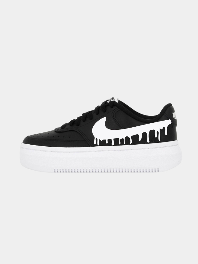 Court vision alta baskets compensées coulure noir femme - Nike