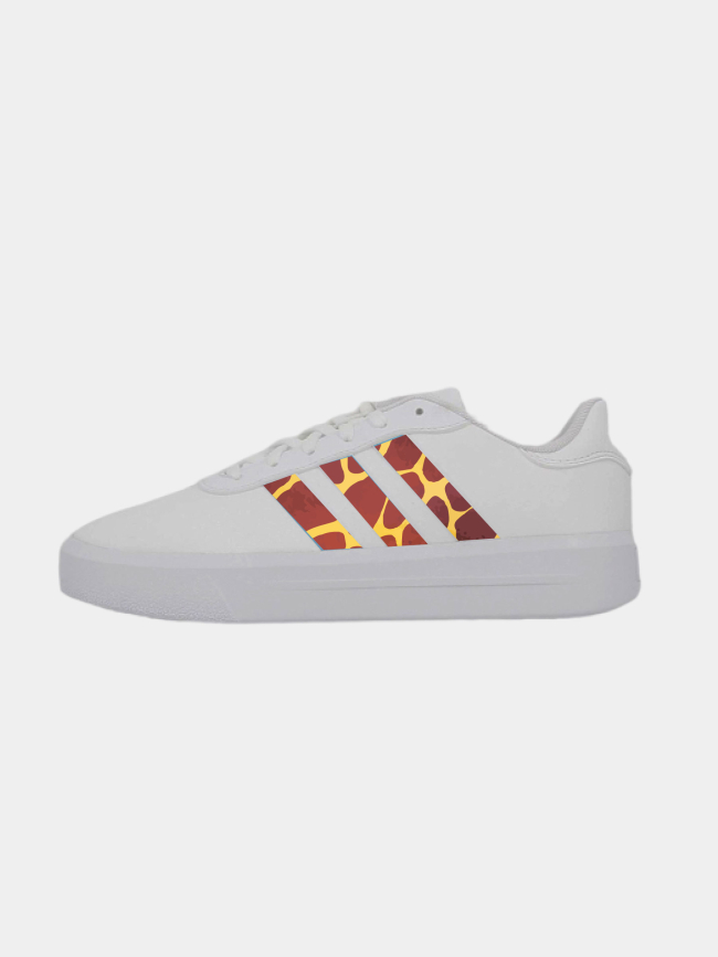 Baskets court platform custom girafe blanc femme - Adidas