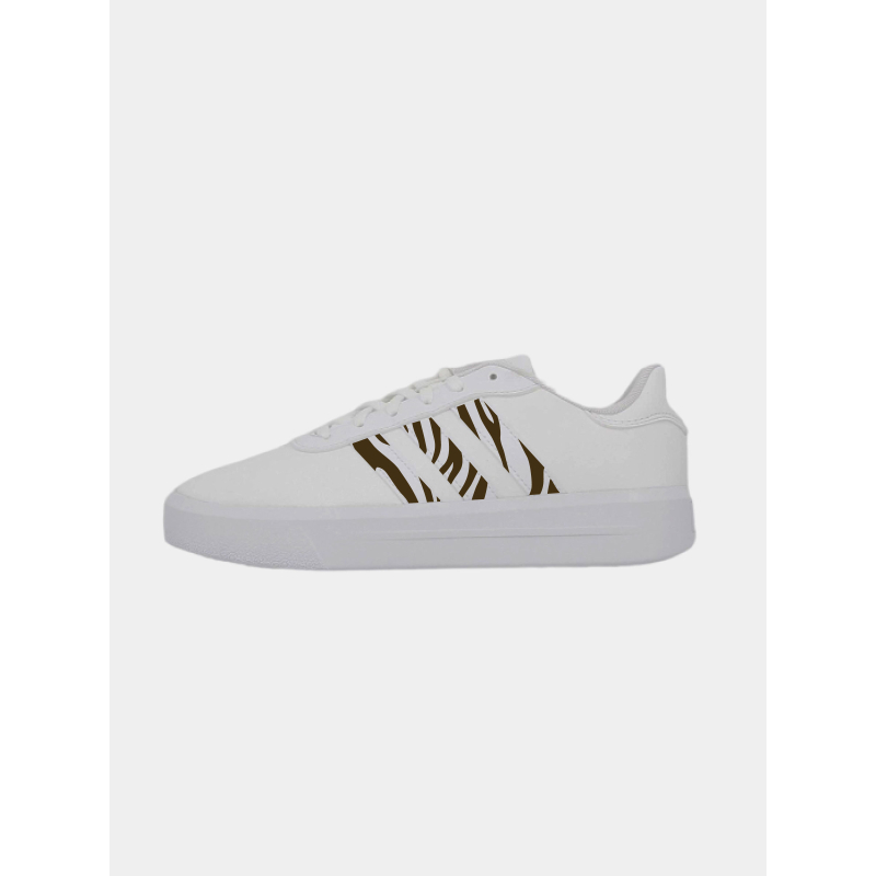 Baskets court platform custom zèbre blanc femme - Adidas