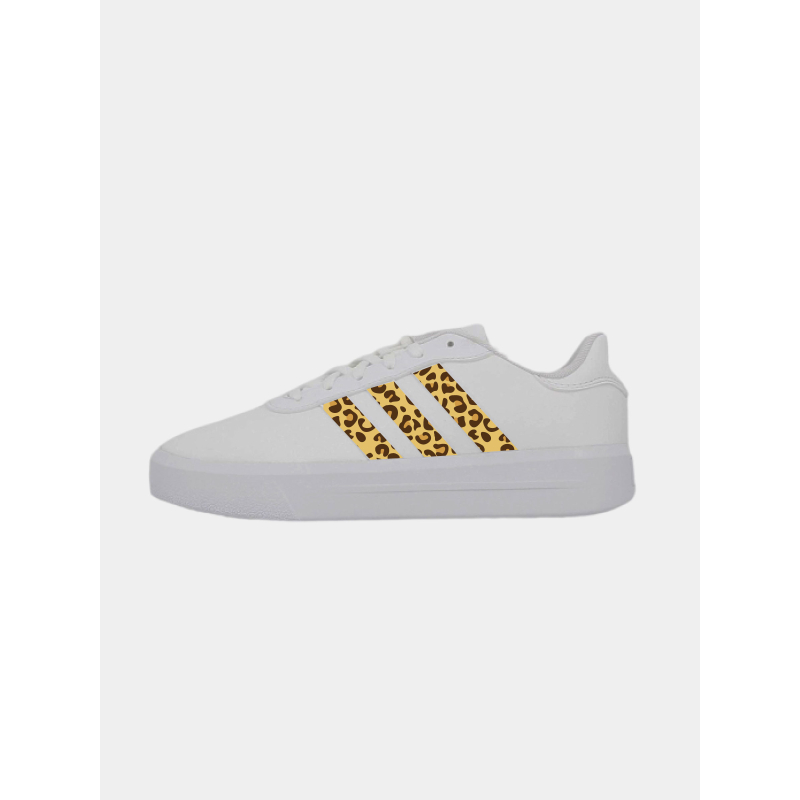 Baskets court platform custom panthère blanc femme - Adidas