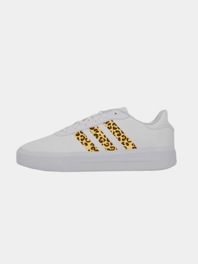 Baskets court platform custom panthère blanc femme - Adidas