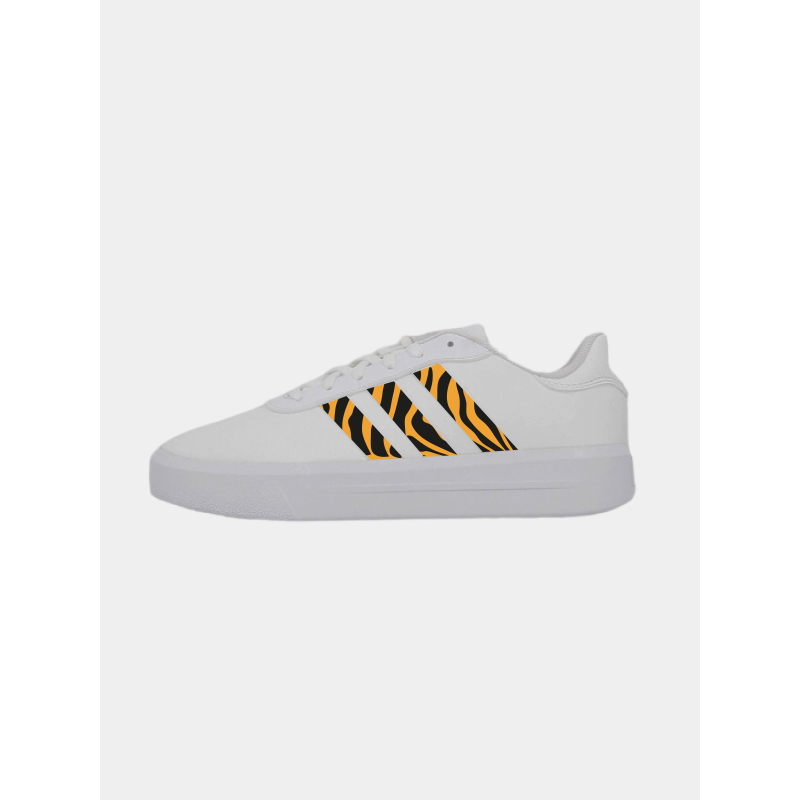 Baskets court platform custom tigre blanc femme - Adidas