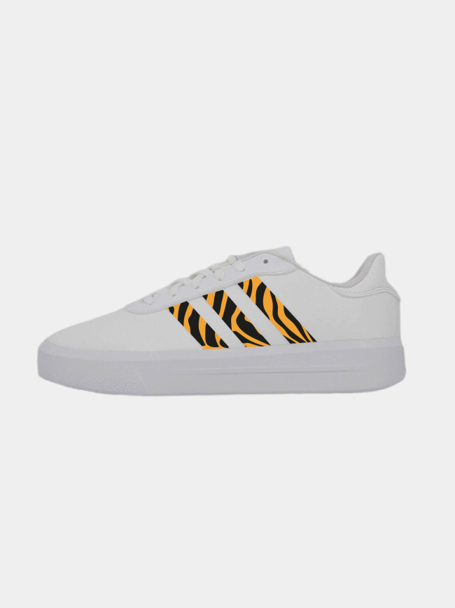 Baskets court platform custom tigre blanc femme - Adidas