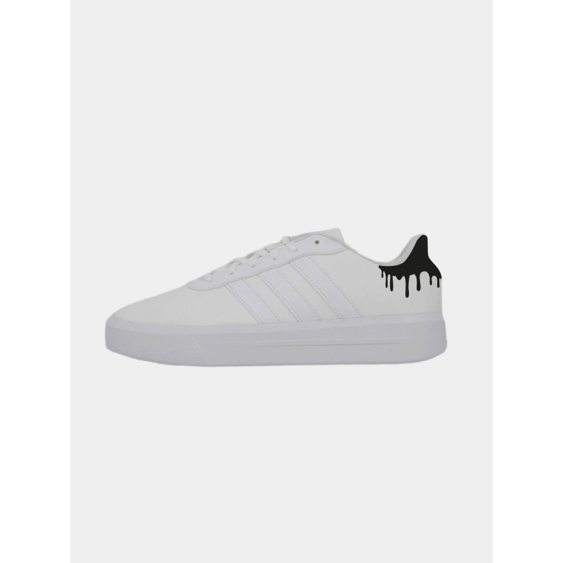 Baskets court platform custom coulure blanc femme - Adidas