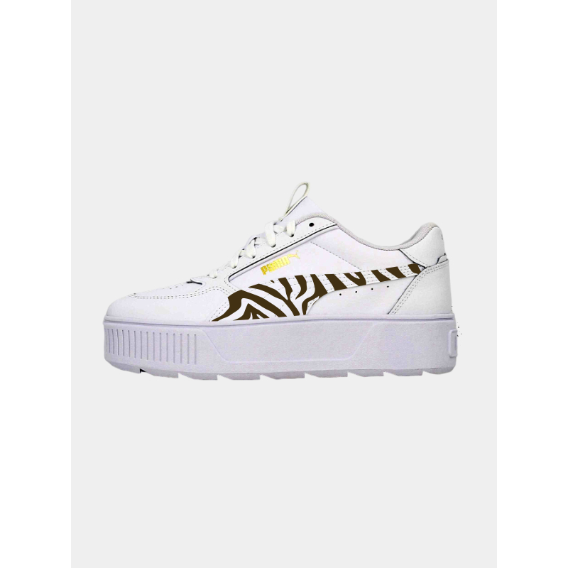 Baskets compensées karmen rebelle zèbre blanc femme - Puma