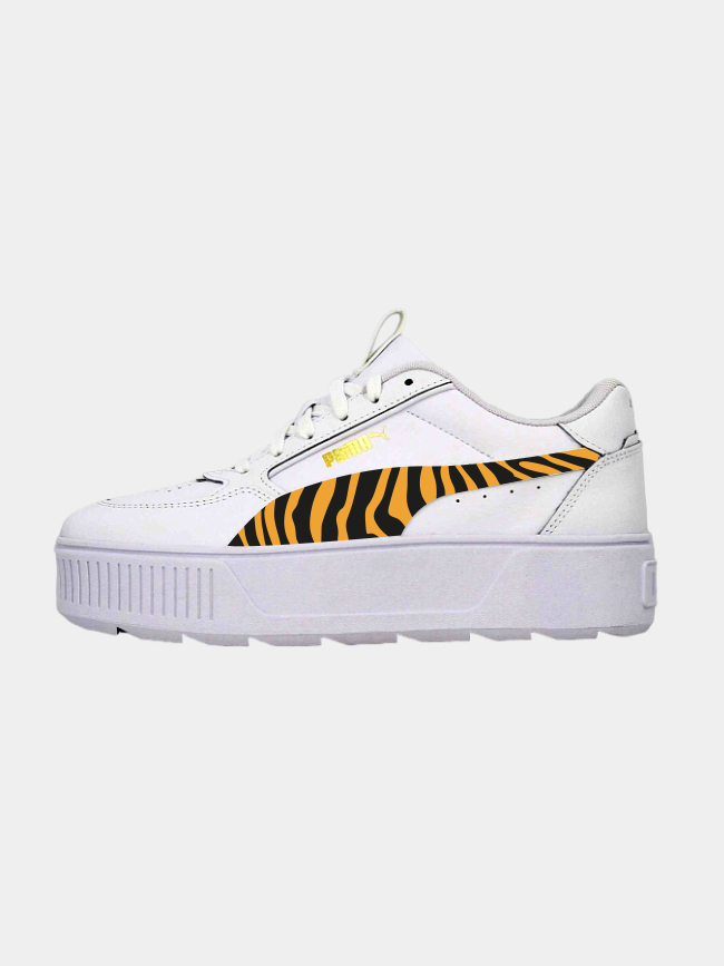 Baskets compensées karmen rebelle tigre blanc femme - Puma