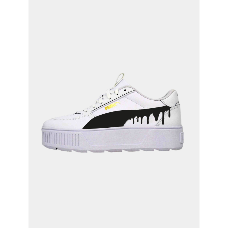 Baskets compensées karmen rebelle coulure blanc femme - Puma