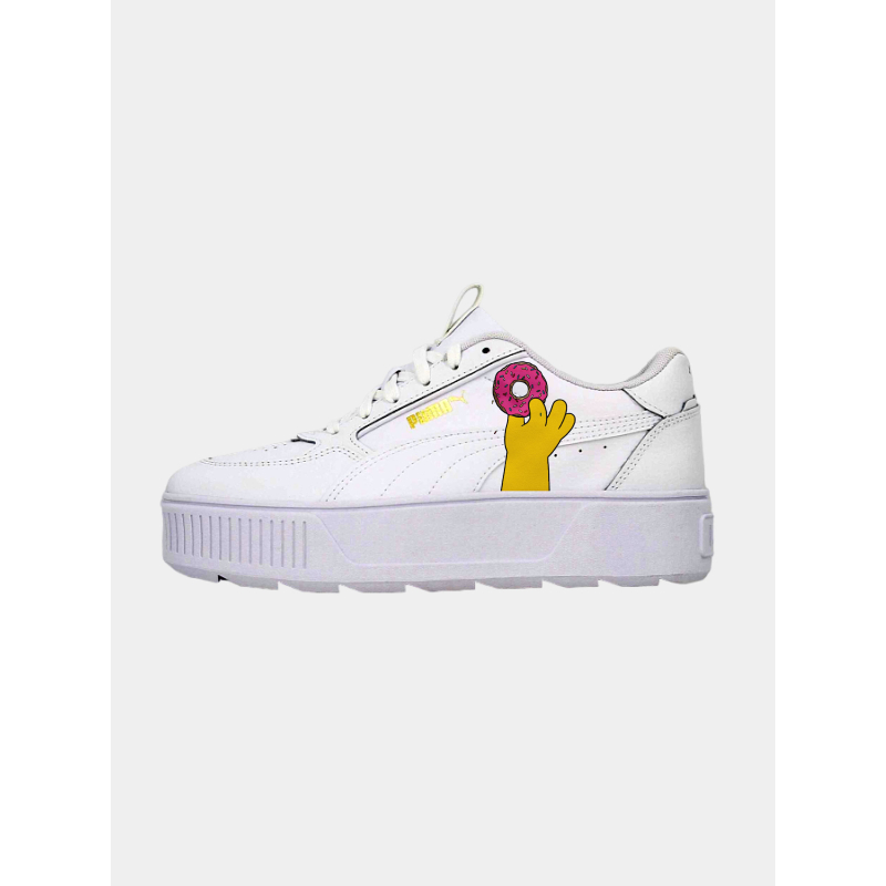 Baskets compensées karmen rebelle donut homer blanc femme - Puma