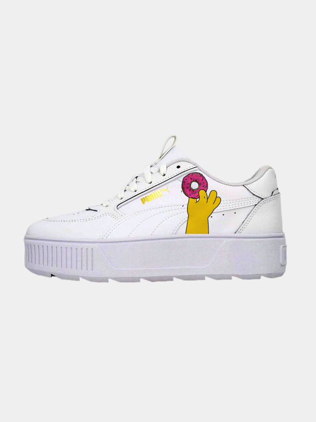 Baskets compensées karmen rebelle donut homer blanc femme - Puma