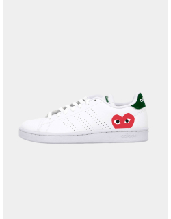 Baskets basses advantage coeur blanc vert homme - Adidas