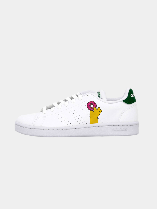 Baskets basses advantage donut homer blanc vert homme - Adidas