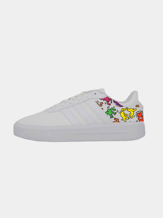 Baskets court platform keith haring blanc femme - Adidas