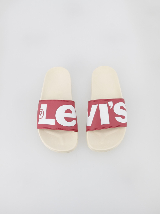 Claquettes june rouge blanc femme - Levi's