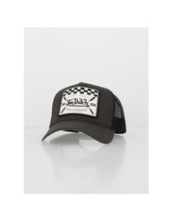 Casquette baseball trucker live fast gris anthracite - Von Dutch