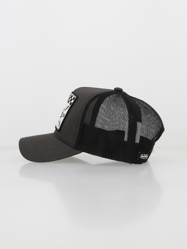 Casquette baseball trucker live fast gris anthracite - Von Dutch