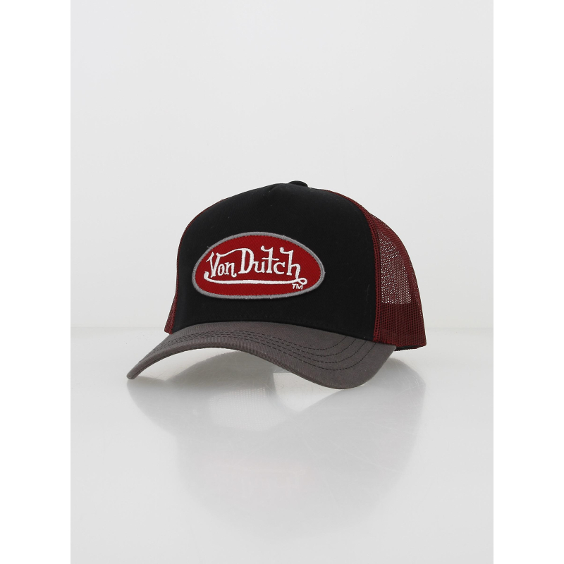 Casquette baseball filet noir bordeaux homme - Von Dutch