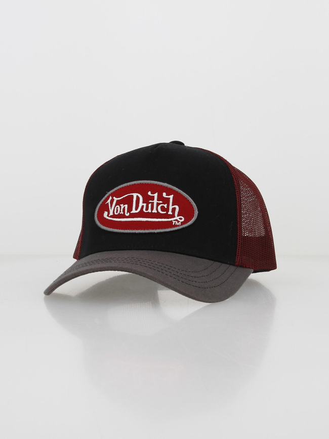 Casquette baseball filet noir bordeaux homme - Von Dutch