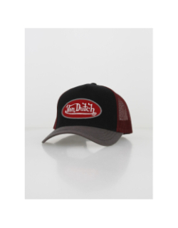 Casquette baseball filet noir bordeaux homme - Von Dutch