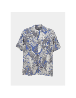 Chemise royal feuille bleu homme - Serge Blanco