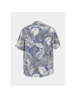 Chemise royal feuille bleu homme - Serge Blanco