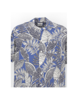 Chemise royal feuille bleu homme - Serge Blanco